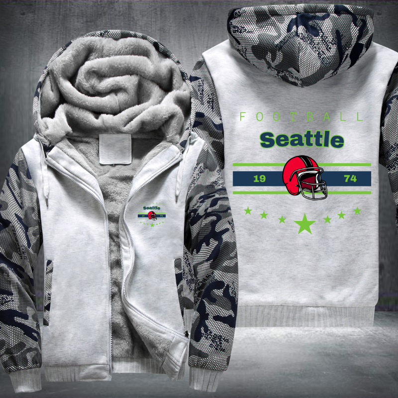 Vintage Football Seattle 1974 Fleece Hoodies Jacket