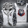 Animal Hiphop Graphic Funny White Tiger Fleece Hoodies Jacket