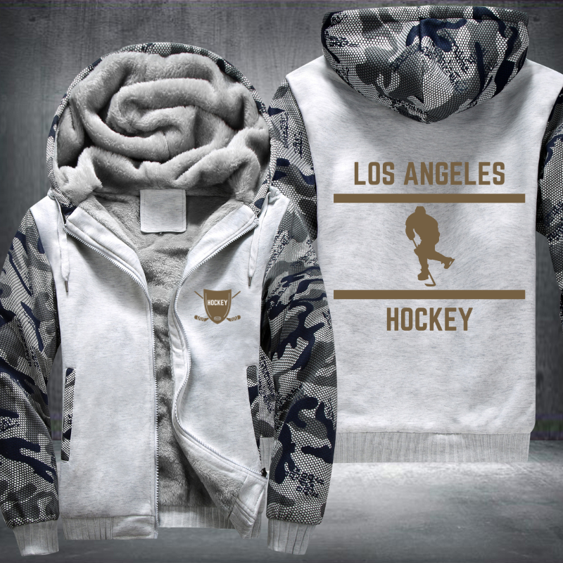 Hockey Lover City Los Angeles Fleece Hoodies Jacket