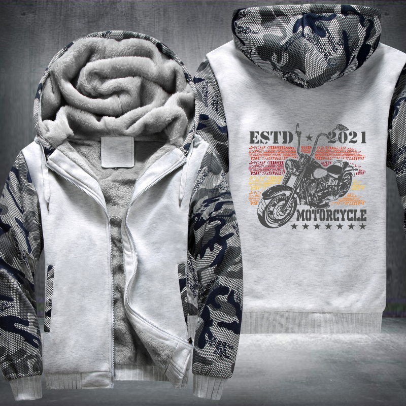 ESTD 2021 Motorcycle Fleece Hoodies Jacket
