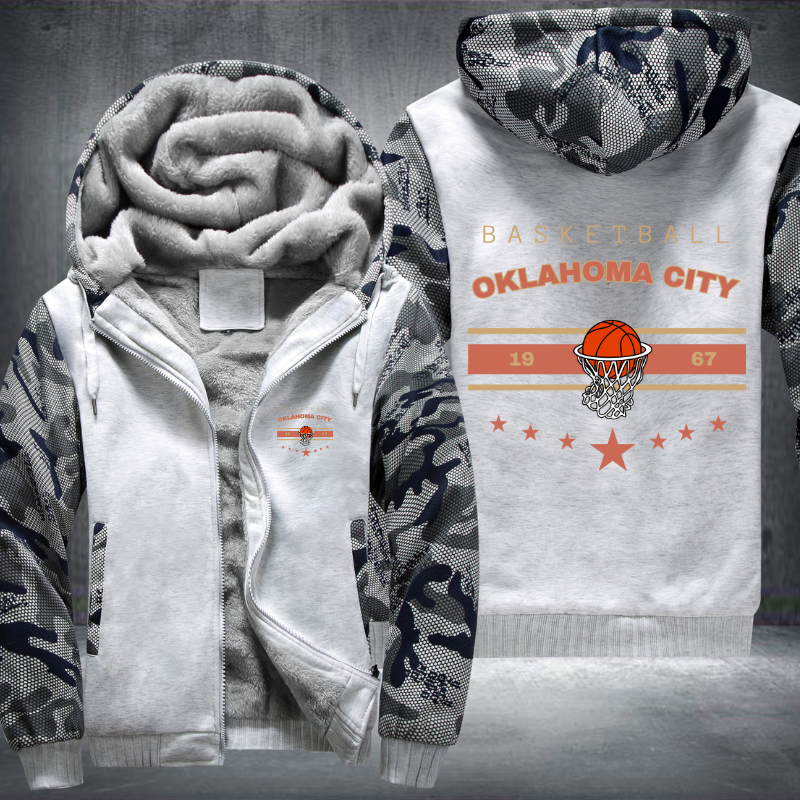 Vintage Basketball OKLAHOMA CITY 1967 Fleece Hoodies Jacket