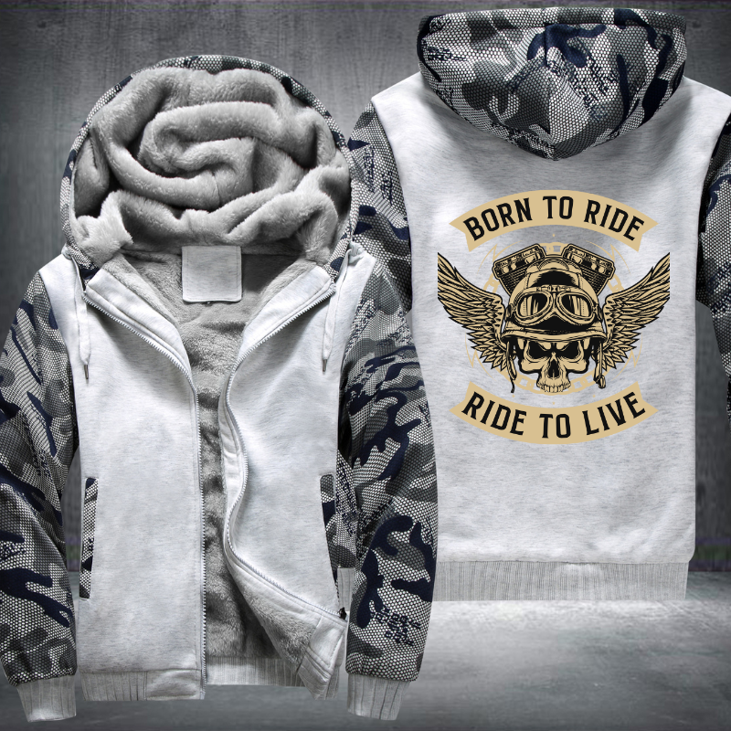 Born To Ride Ride To Ride Design Fleece Hoodies Jacket