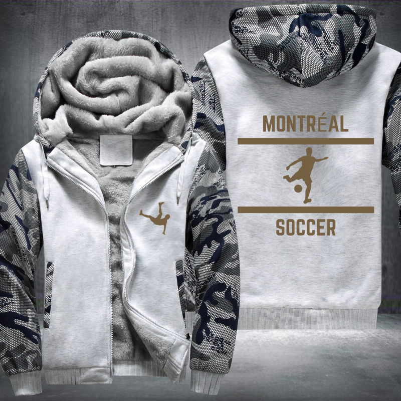 Soccer Lover City Montréal Fleece Hoodies Jacket