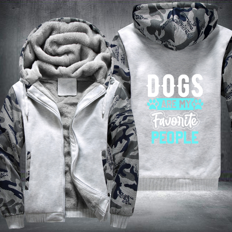 dogs are my favorite people Fleece Hoodies Jacket