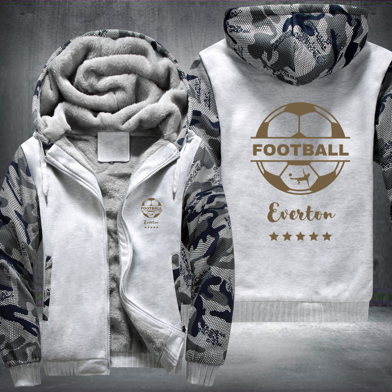 Soccer Football Gold Everton Fleece Hoodies Jacket