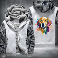 Rainbow Golden Retriever Watercolour Fleece Hoodies Jacket