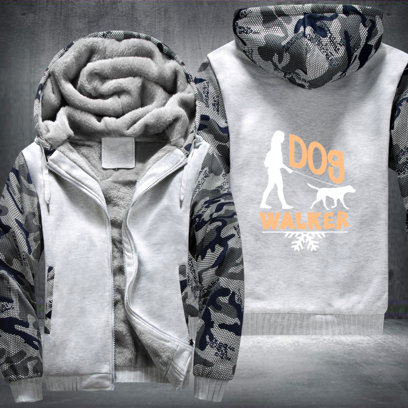 dog walker Fleece Hoodies Jacket