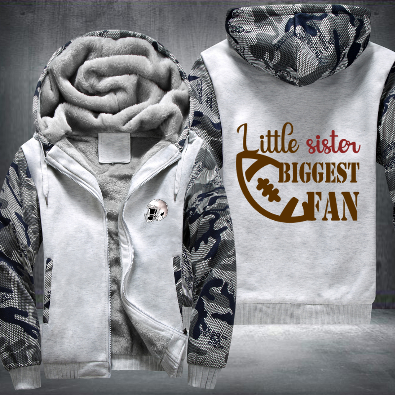 Little Sister Biggest Fan Fleece Hoodies Jacket