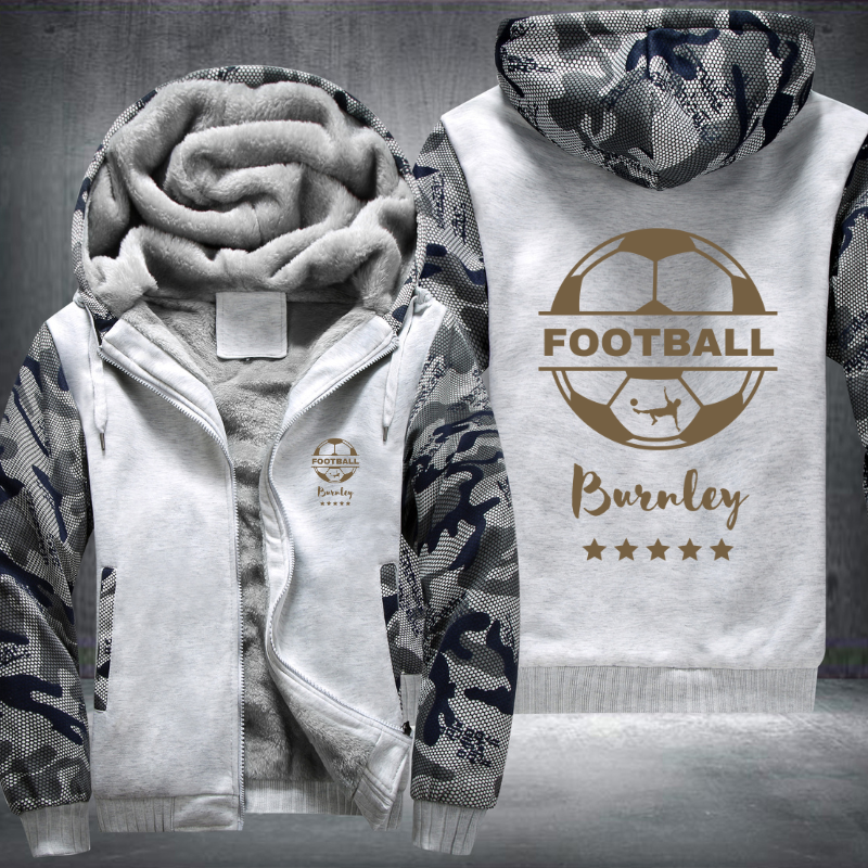 Soccer Football Gold Burnley Fleece Hoodies Jacket