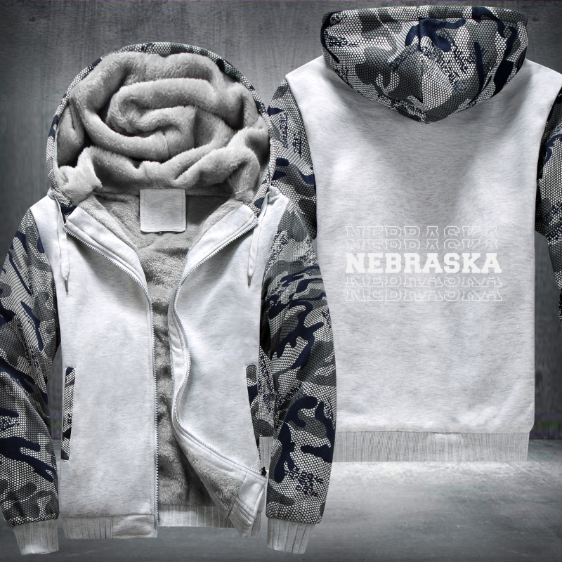 Patriotic USA State Nebraska Fleece Hoodies Jacket