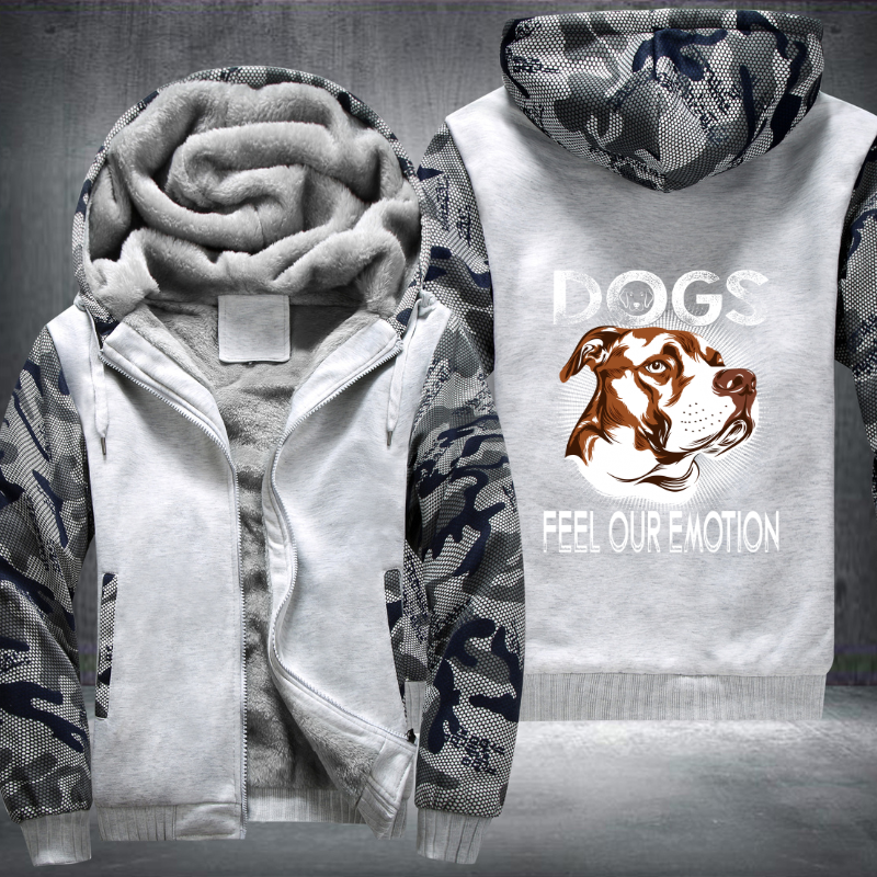 Dogs Feel Our Emotion Fleece Hoodies Jacket