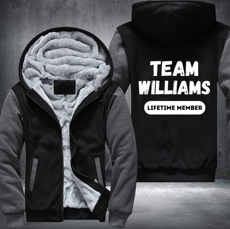 Team WILLIAMS Lifetime Member Family Fleece Hoodies Jacket