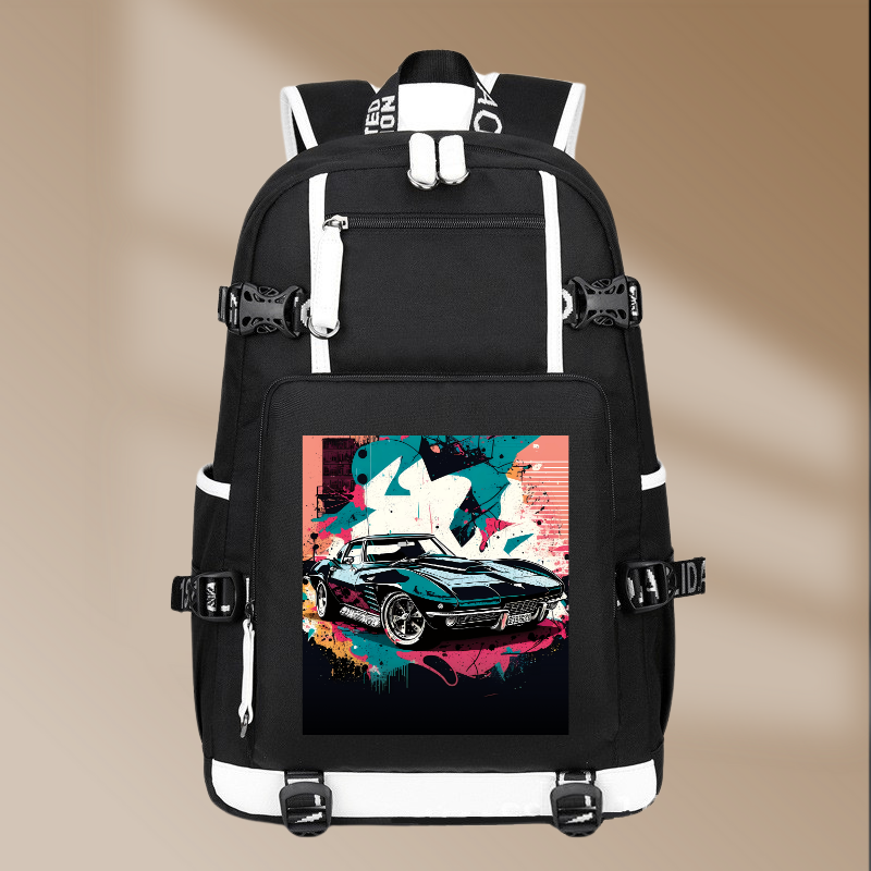 Chevrolet Corvette Stingray 1968 Printing Canvas Backpack