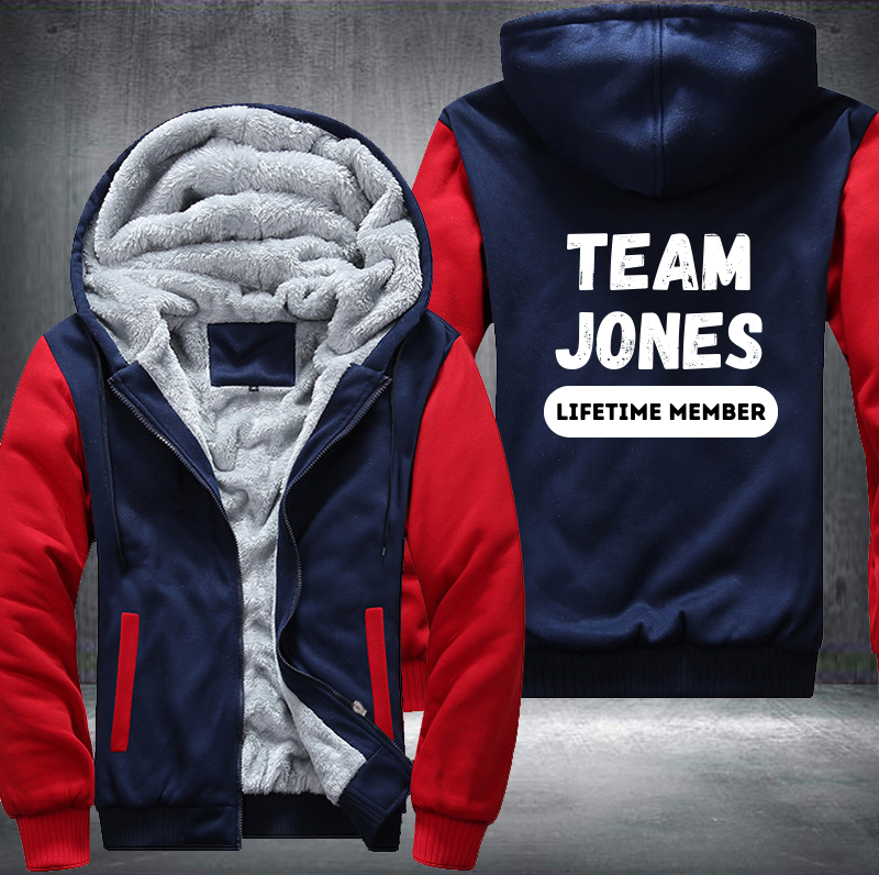 Team JONES Lifetime Member Family Fleece Hoodies Jacket