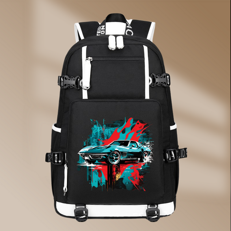 Chevrolet Corvette Stingray 1968 Style Printing Canvas Backpack