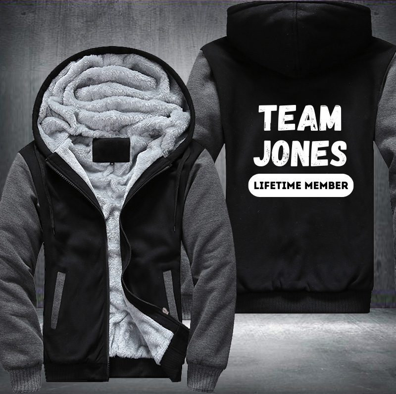 Team JONES Lifetime Member Family Fleece Hoodies Jacket
