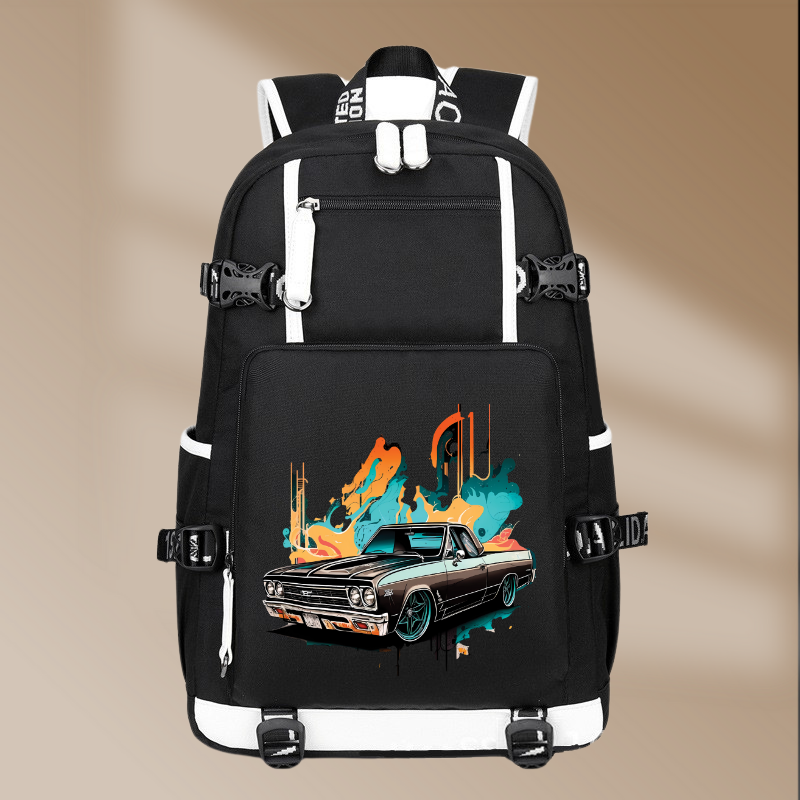 Chevrolet El Camino SS 1968 Design Printing Canvas Backpack