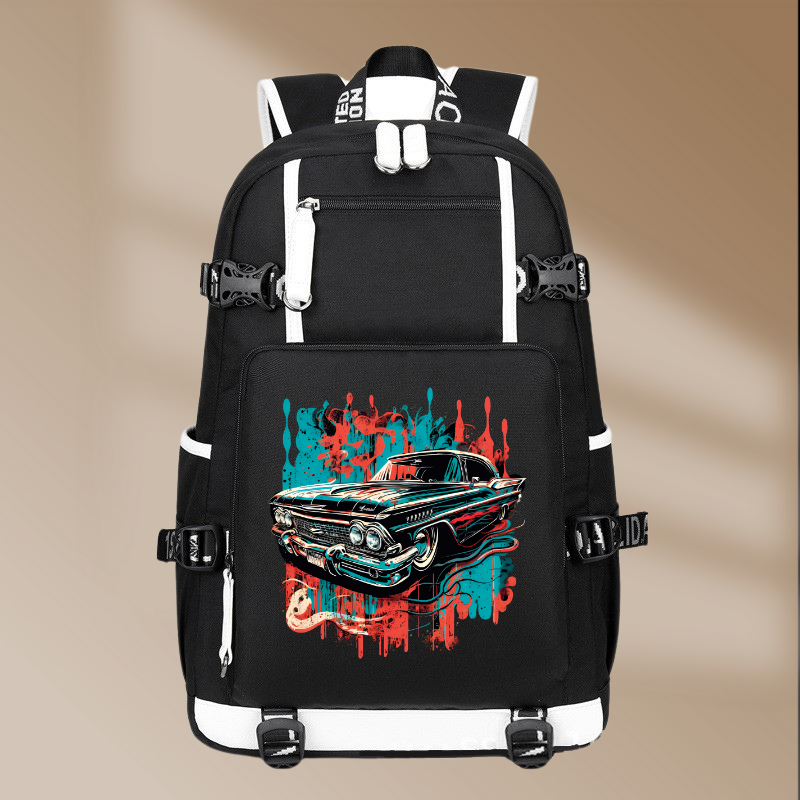 Chevrolet Impala SS 409 1961 Printing Canvas Backpack