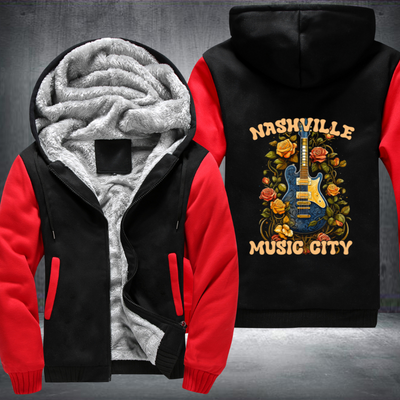 Nashvilie Music City Fleece Hoodies Jacket