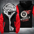Born To Ride Wheels of Fire Fleece Hoodies Jacket
