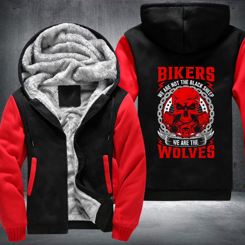 Bikers We Are The Wolves Fleece Hoodies Jacket