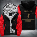 Mexico Soccer Lover Gold Cruz Azul Fleece Hoodies Jacket