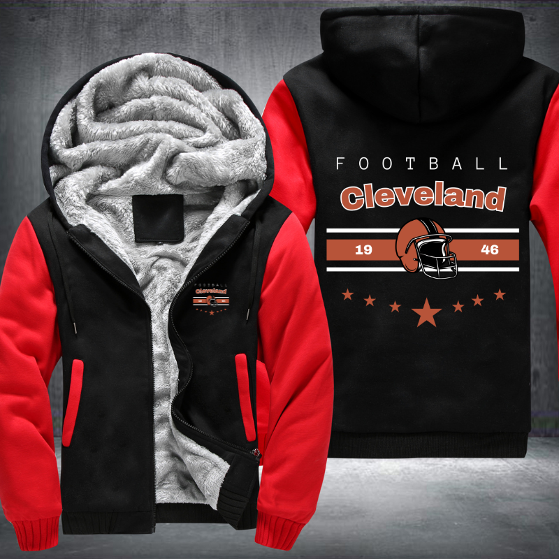 Vintage Football Cleveland 1946 Fleece Hoodies Jacket