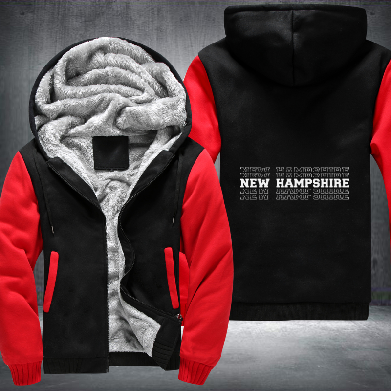 Patriotic USA State New Hampshire Fleece Hoodies Jacket