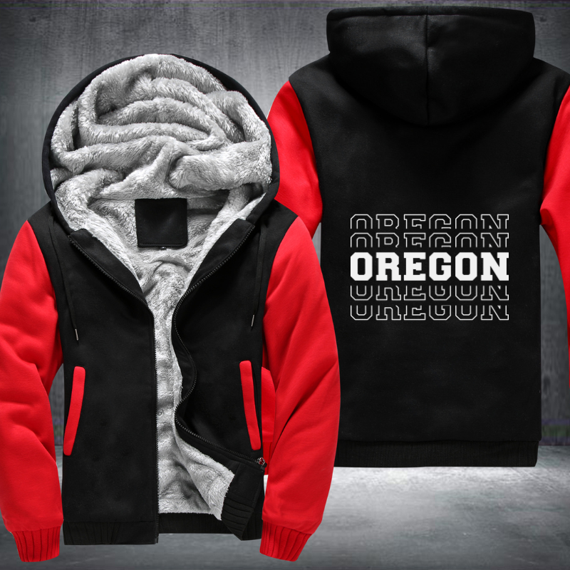 Patriotic USA State Oregon Fleece Hoodies Jacket