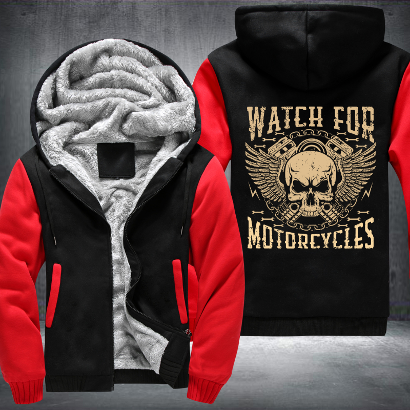 Watch For Motorcycles Fleece Hoodies Jacket