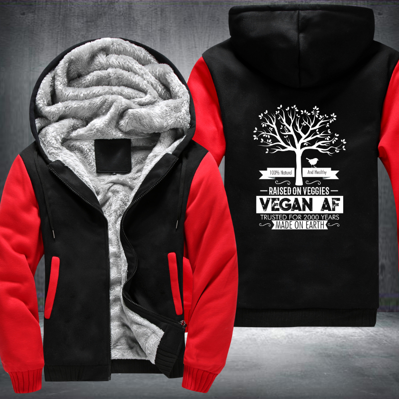 100% Natural And Healthy Raised On Veggies Fleece Hoodies Jacket