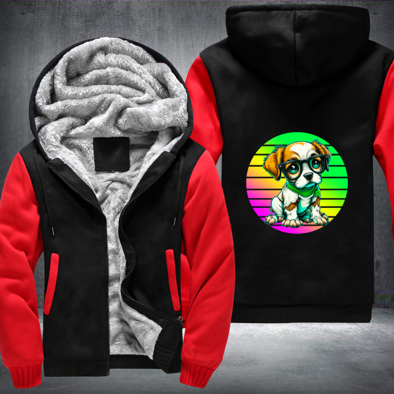 Endearing Dog Fleece Hoodies Jacket