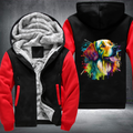 Rainbow Golden Retriever Watercolour design Fleece Hoodies Jacket