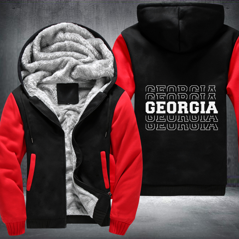 Patriotic USA State Georgia Fleece Hoodies Jacket