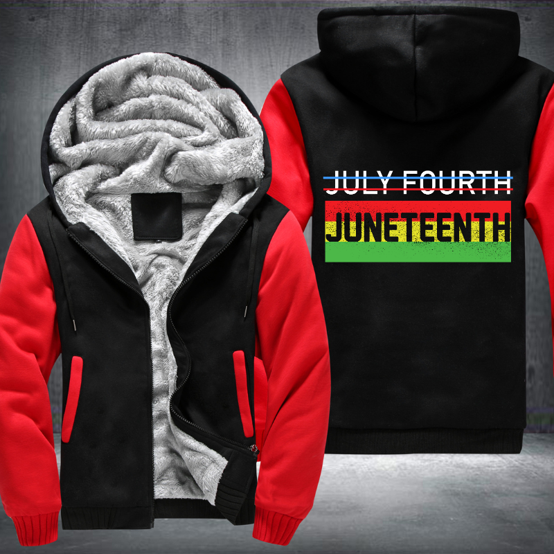 July Fourth Juneteenth Fleece Hoodies Jacket