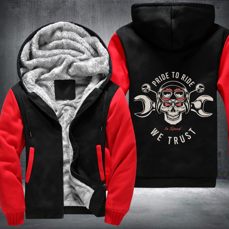 Pride to Ride In Speed we Trust Fleece Hoodies Jacket