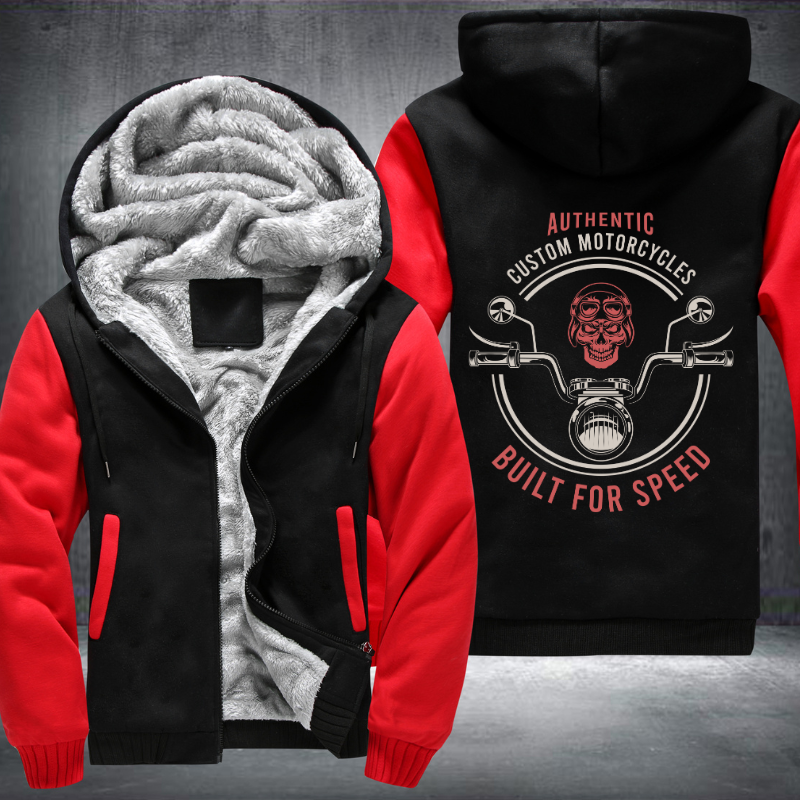 Skull Built for Speed Fleece Hoodies Jacket