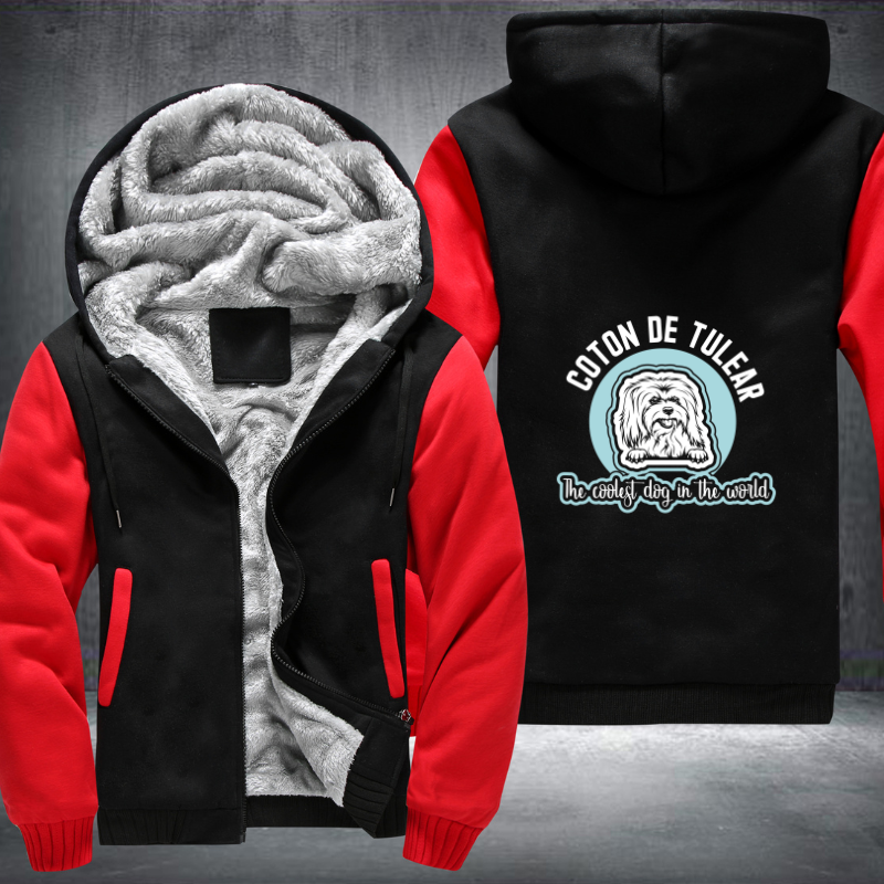 coton de tulear the coolest dog in the world Fleece Hoodies Jacket