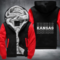 Patriotic USA State Kansas Fleece Hoodies Jacket