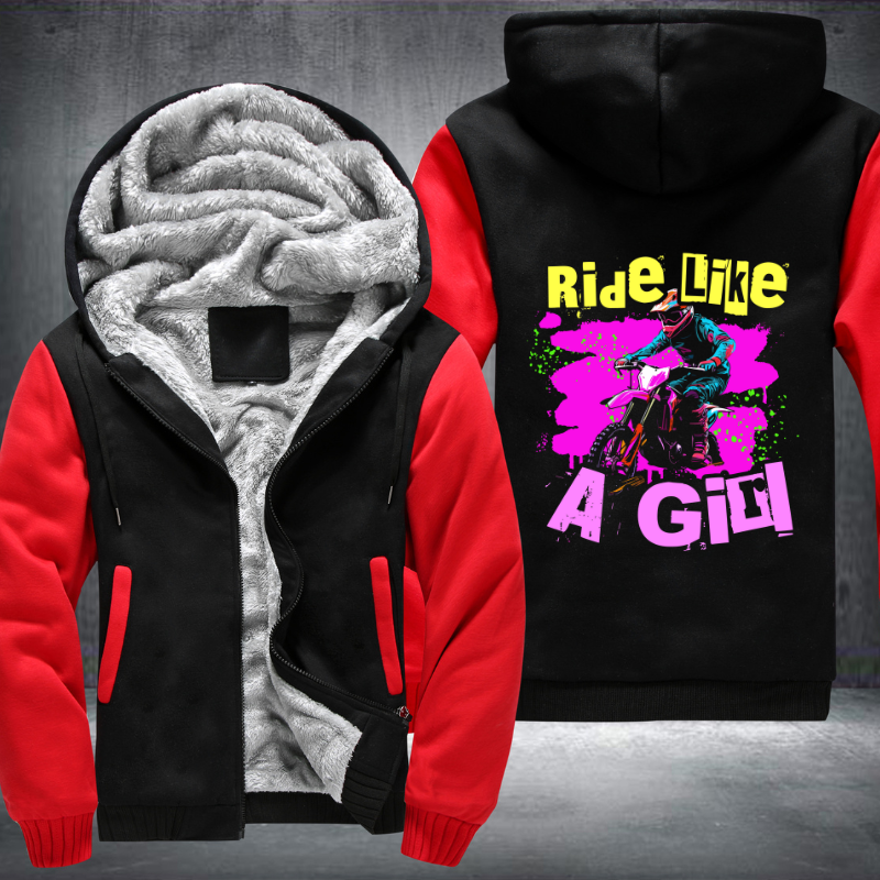 Ride Like A Girl Fleece Hoodies Jacket