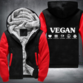 Vegan Design Fleece Hoodies Jacket