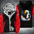 Rainbow Saint Bernard dog Watercolour Fleece Hoodies Jacket