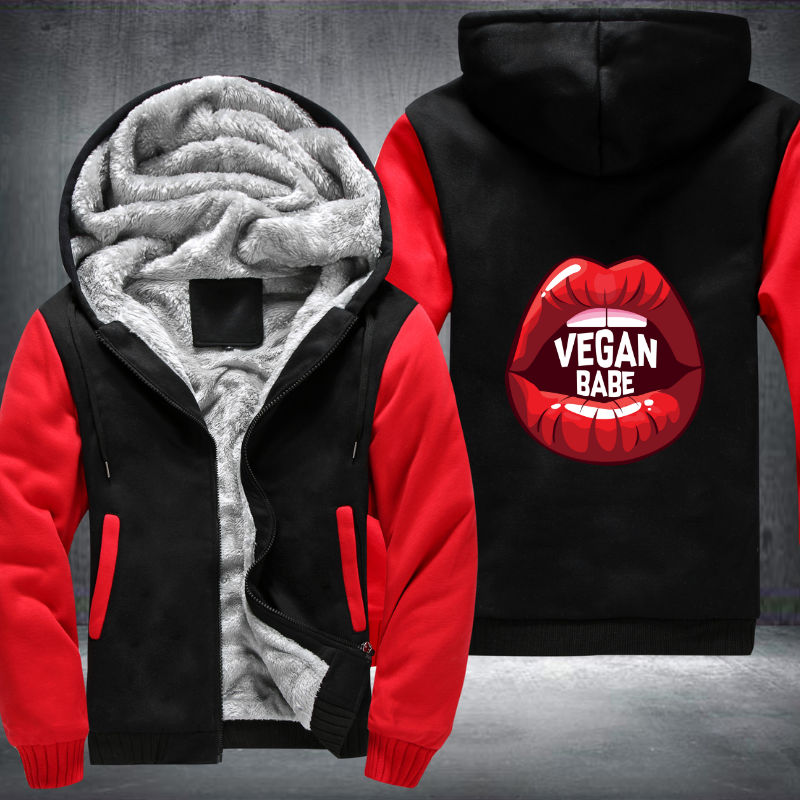 Vegan Babe Fleece Hoodies Jacket
