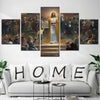 Jesus Preached love design 5 Panels Painting Canvas Wall Decoration