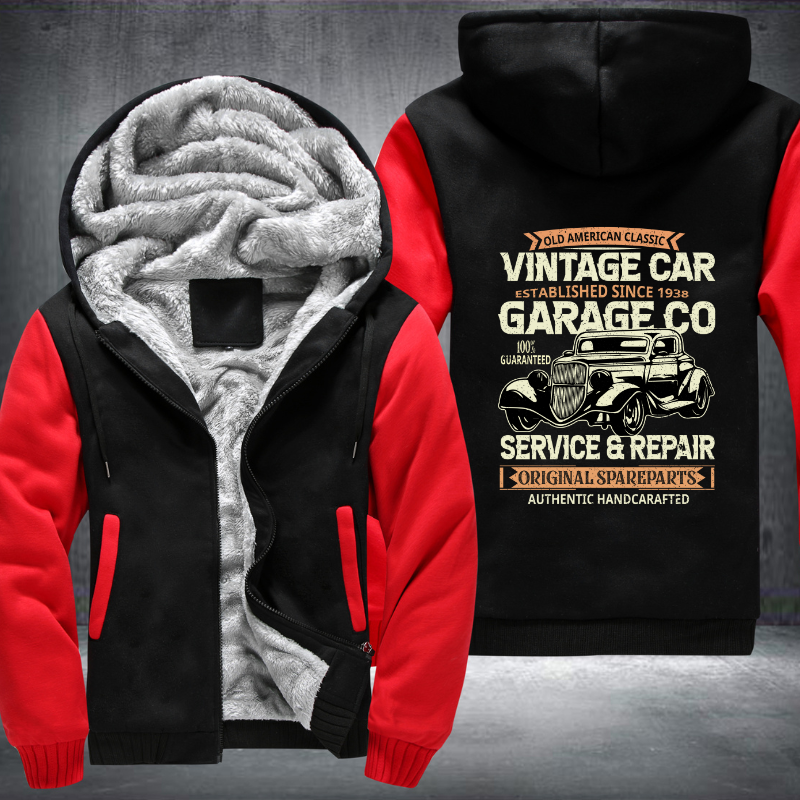Old American Classic Vintage Car Fleece Hoodies Jacket