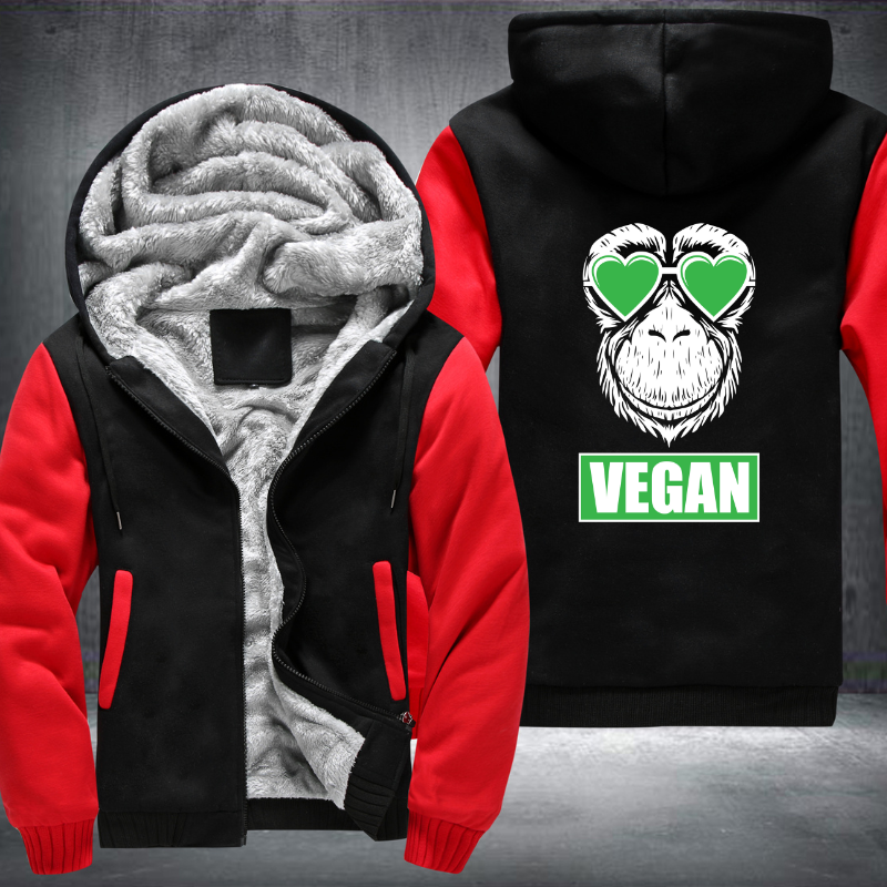 Monkey Vegan Fleece Hoodies Jacket