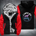 I love my dog Fleece Hoodies Jacket