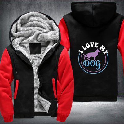 I love my dog Fleece Hoodies Jacket