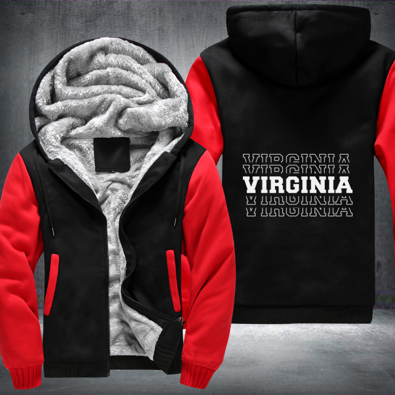 Patriotic USA State West Virginia Fleece Hoodies Jacket