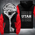 Patriotic USA State Utah Fleece Hoodies Jacket